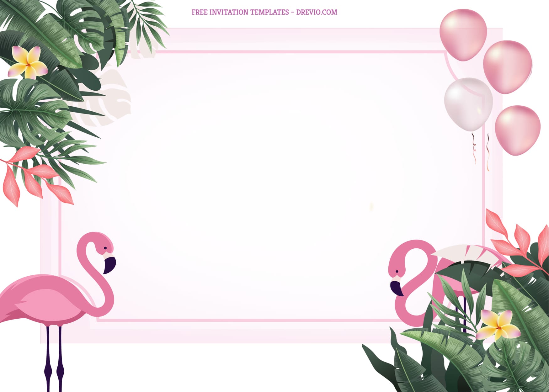 8+ Sweet Summer Flamingo Birthday Invitation Templates With Stance And Hiding Flamingo