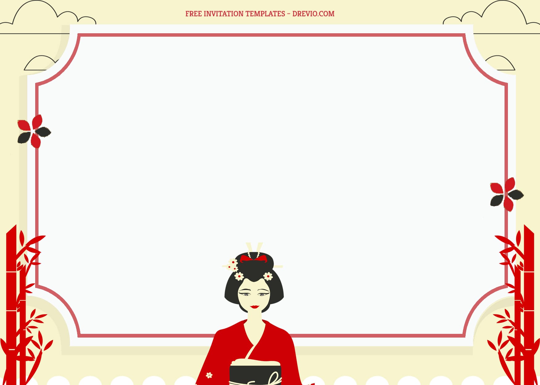 8+ Japanese Wonderland Themes Birthday Invitation Templates Woman Kimono