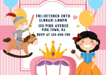 9+ Adorable Princess And Her Carriage Birthday Invitation Templates