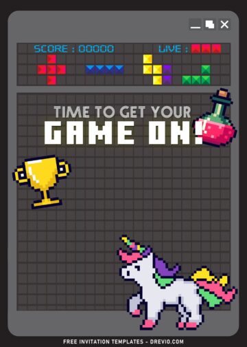 9+ Tetris Theme Birthday Invitation Templates | Download Hundreds FREE ...