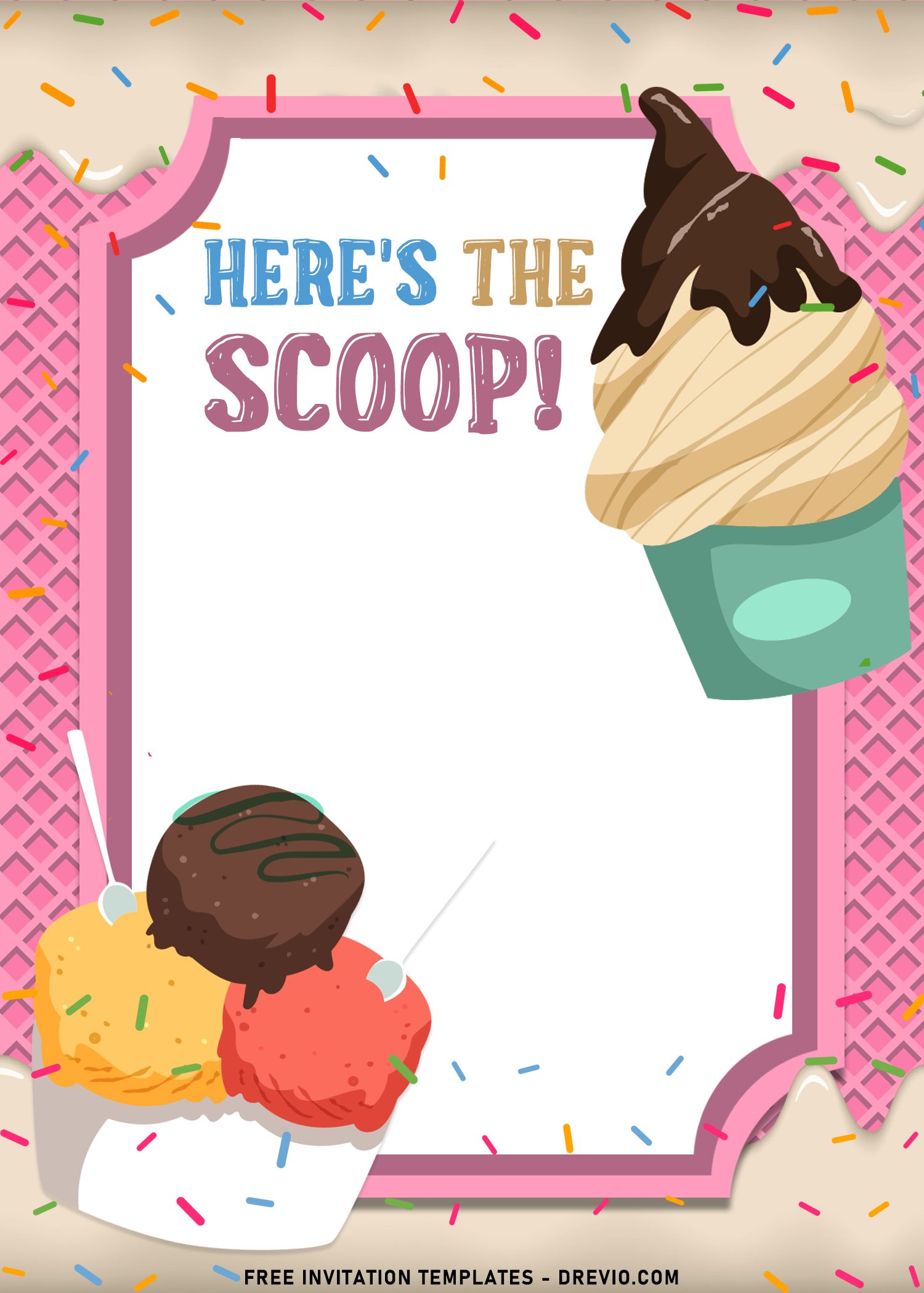 9 Ice Cream Party Invitation Templates For Kids Download Hundreds