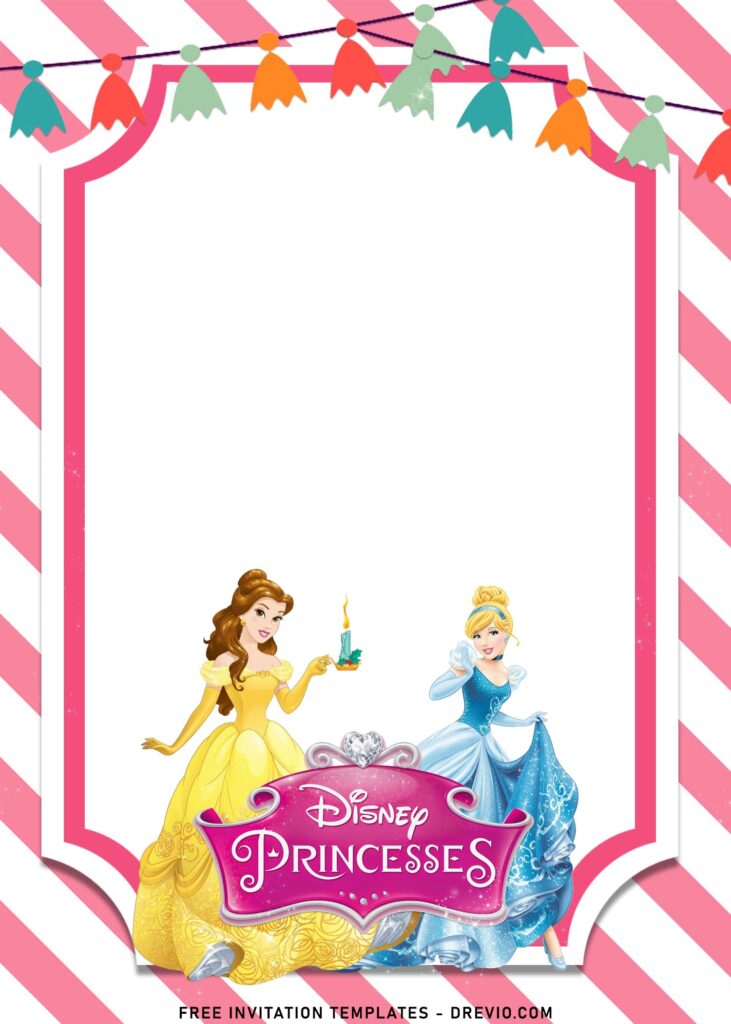 Invitation Template of 9+ Disney Princess And Castle Birthday Invitation Templates 7