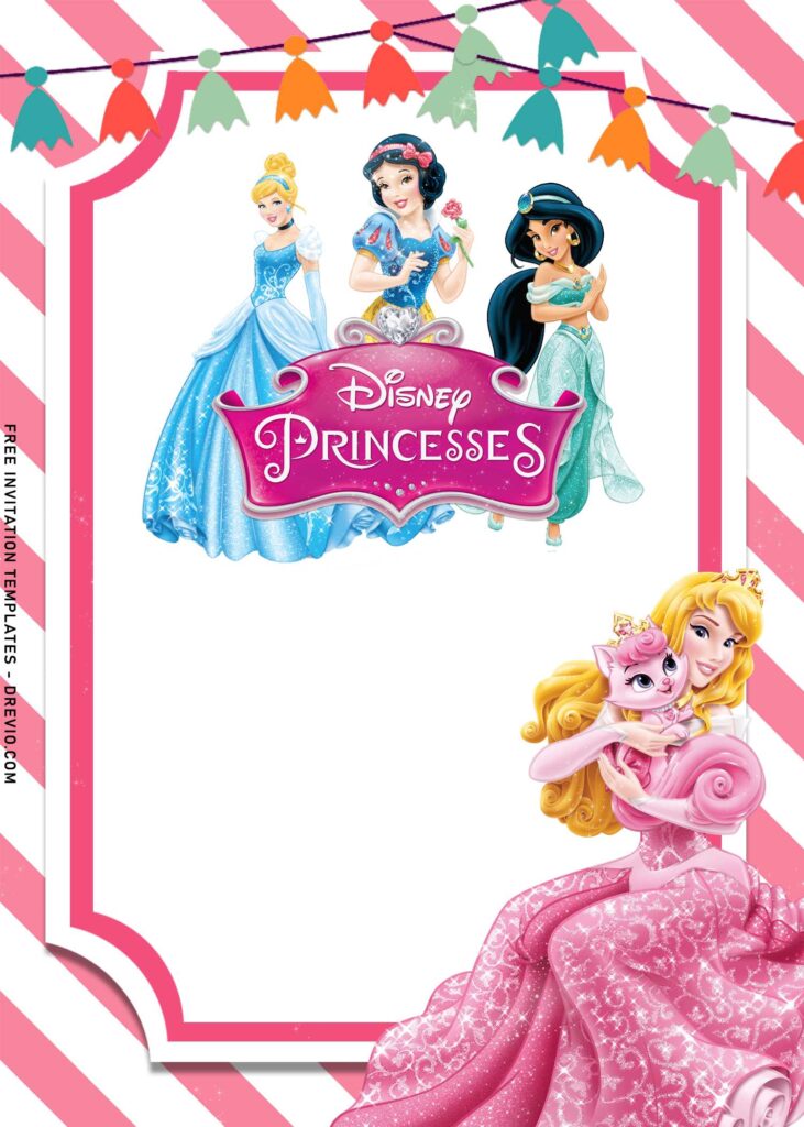 Invitation Template of 9+ Disney Princess And Castle Birthday Invitation Templates 1