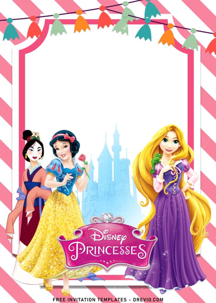 Invitation Template of 9+ Disney Princess And Castle Birthday Invitation Templates 8