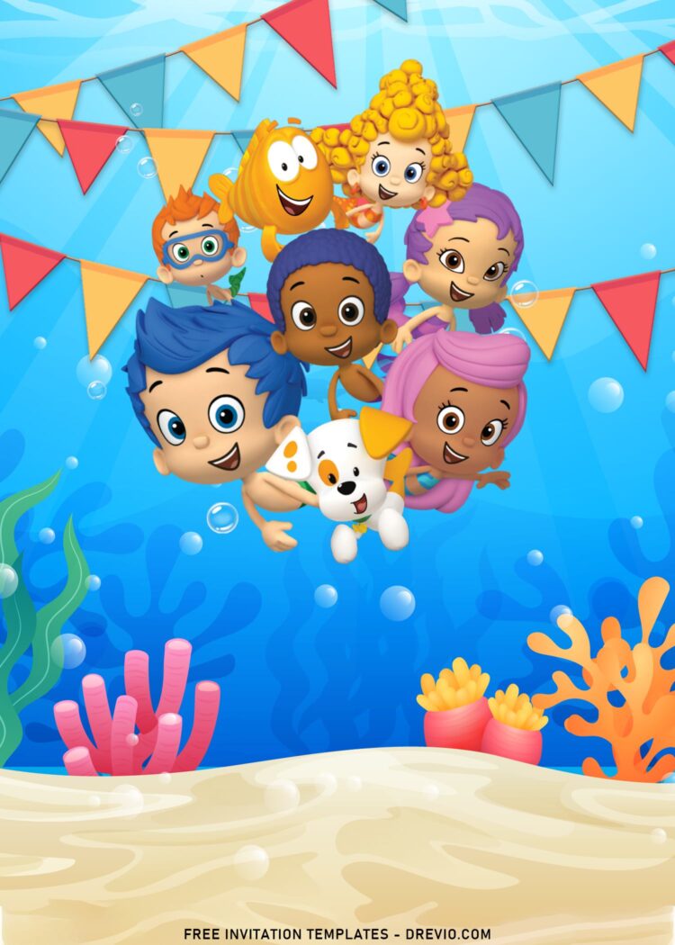 9+ Adorable Bubble Guppies Birthday Invitation Templates | Download ...