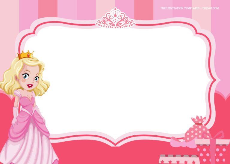 8+ Pinky Sweet Princesses Birthday Invitation Templates | Download ...