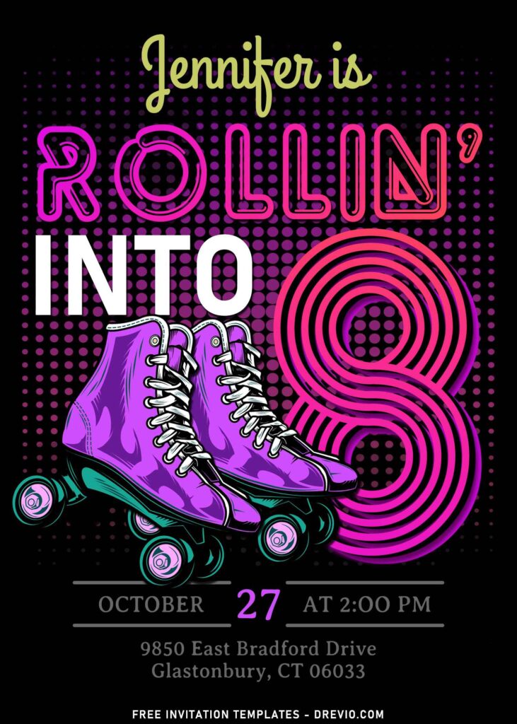 9+ Retro Roller Skating Birthday Invitation Templates