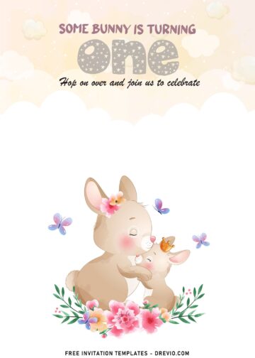 9+ Watercolor Some Bunny Birthday Invitation Templates - Download ...