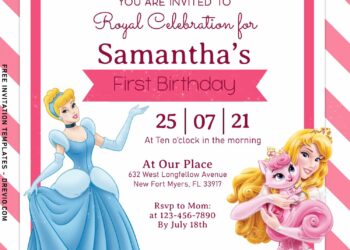 9+ Adorable Princess And Her Castle Birthday Invitation Templates