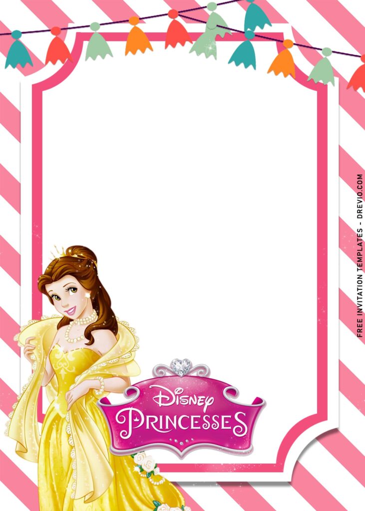 9+ Sparkling Disney Princess Birthday Invitation Templates With Disney ...