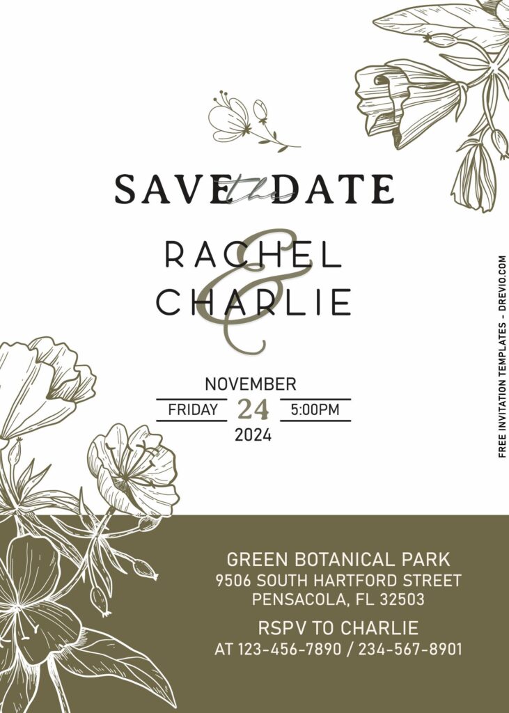 10+ Marble Green Botanical Wedding Invitation Templates