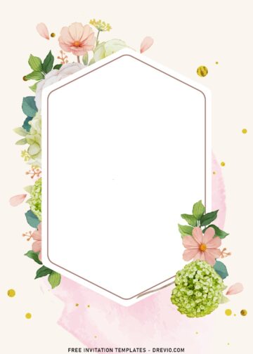 10+ Watercolor Peach Roses Wedding Invitation Templates - Drevio : Free ...