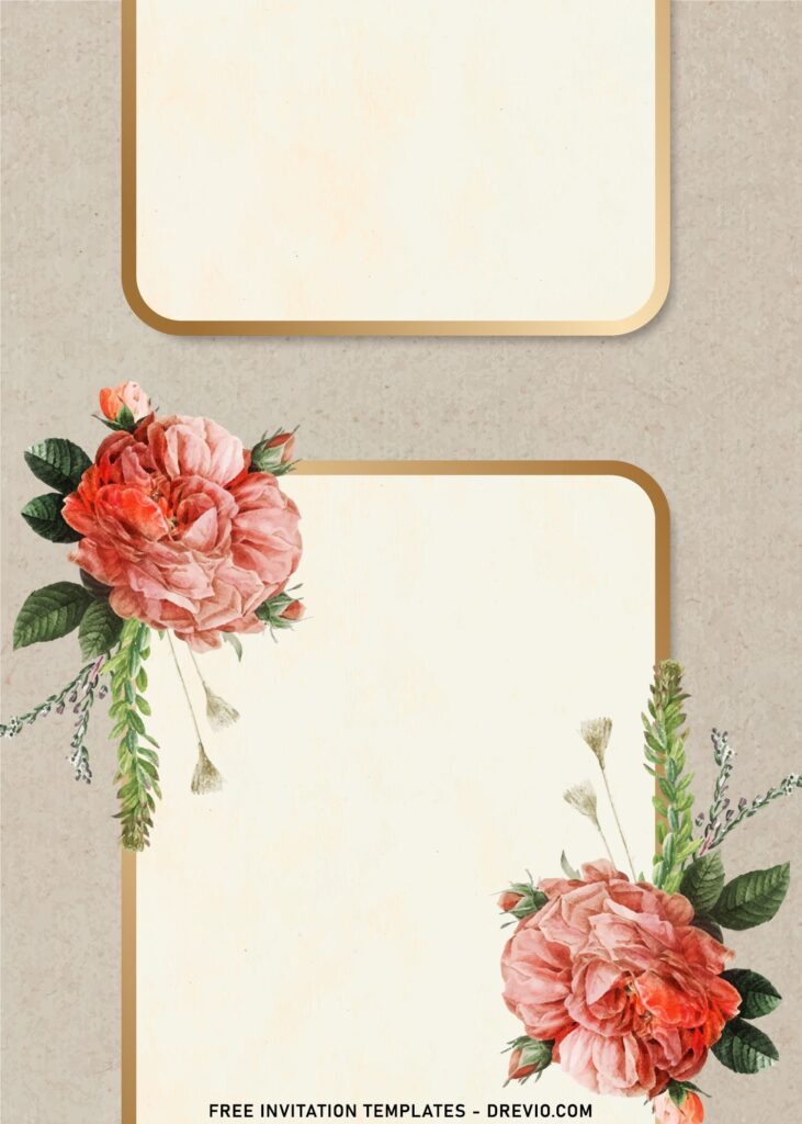 Invitation Template of 7+ Shabby Chic Floral Wedding Invitation Templates 2