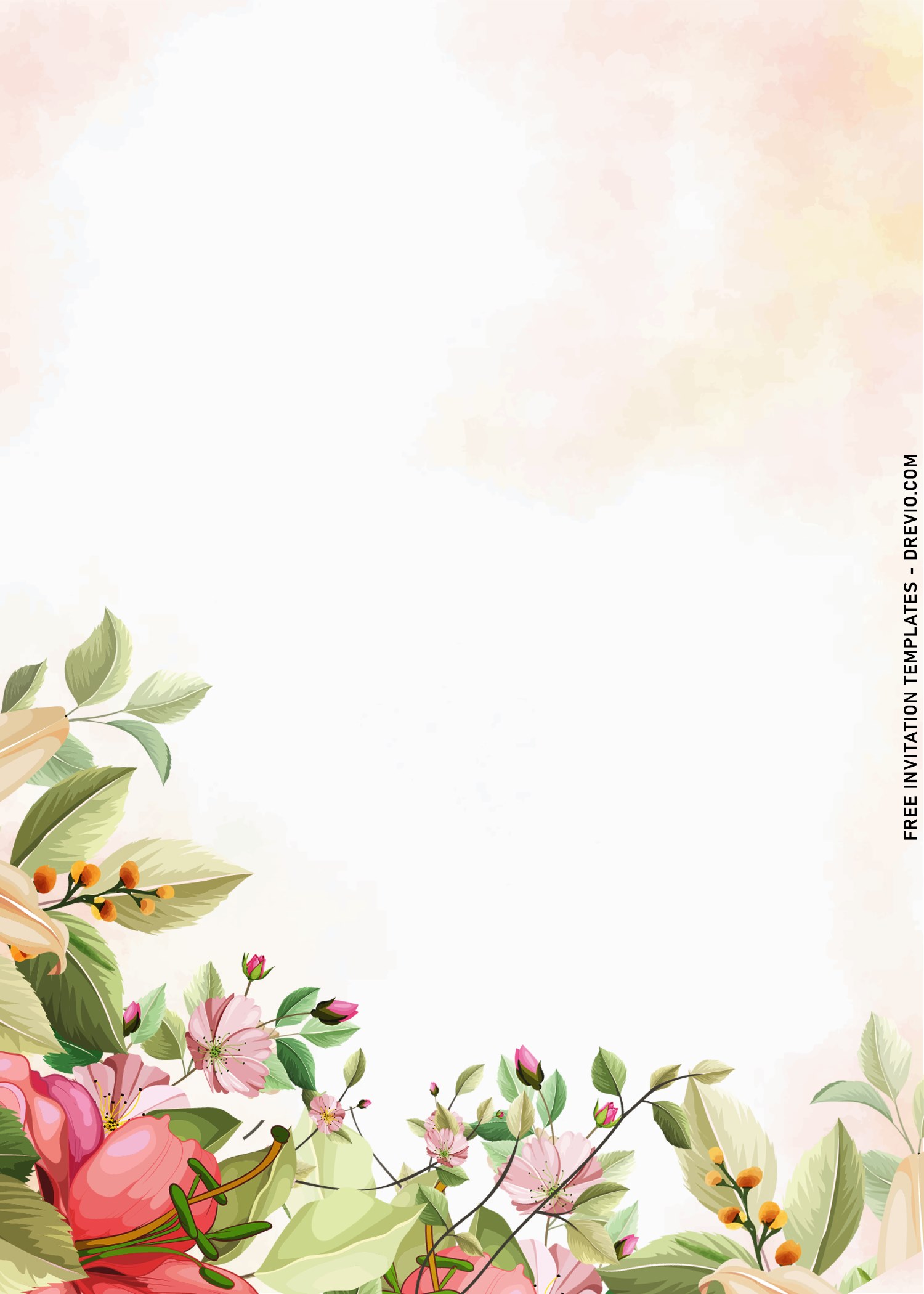 7+ Blossoming Flowers Monogram Wedding Invitation Templates | Download  Hundreds FREE PRINTABLE Birthday Invitation Templates