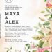7+ Blossoming Flowers Monogram Wedding Invitation Templates