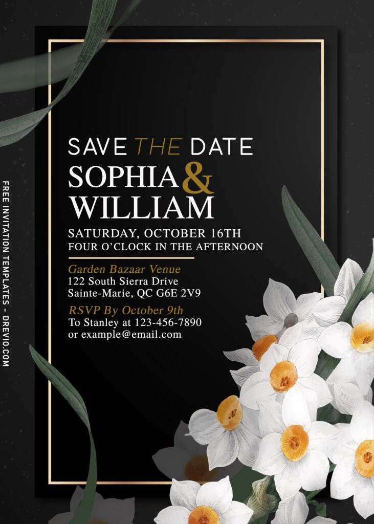 7+ Gorgeous Daffodil Wedding Invitation Templates