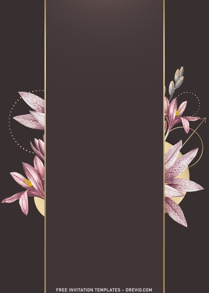 8+ Jewel Tone Amaryllis Wedding Invitation Templates with jewel hued background