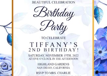 8+ Beloved Blue Floral Birthday Invitation Templates