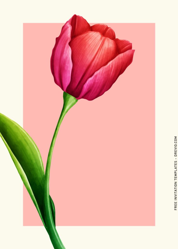 8+ Modern Tulips Wedding Invitation Templates with 