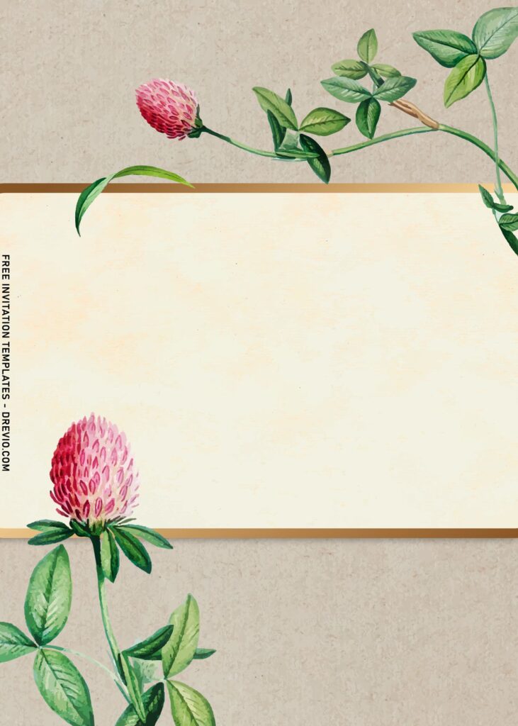 8+ Autumn Blooms Wedding Invitation Templates with gorgeous watercolor thistle flowers