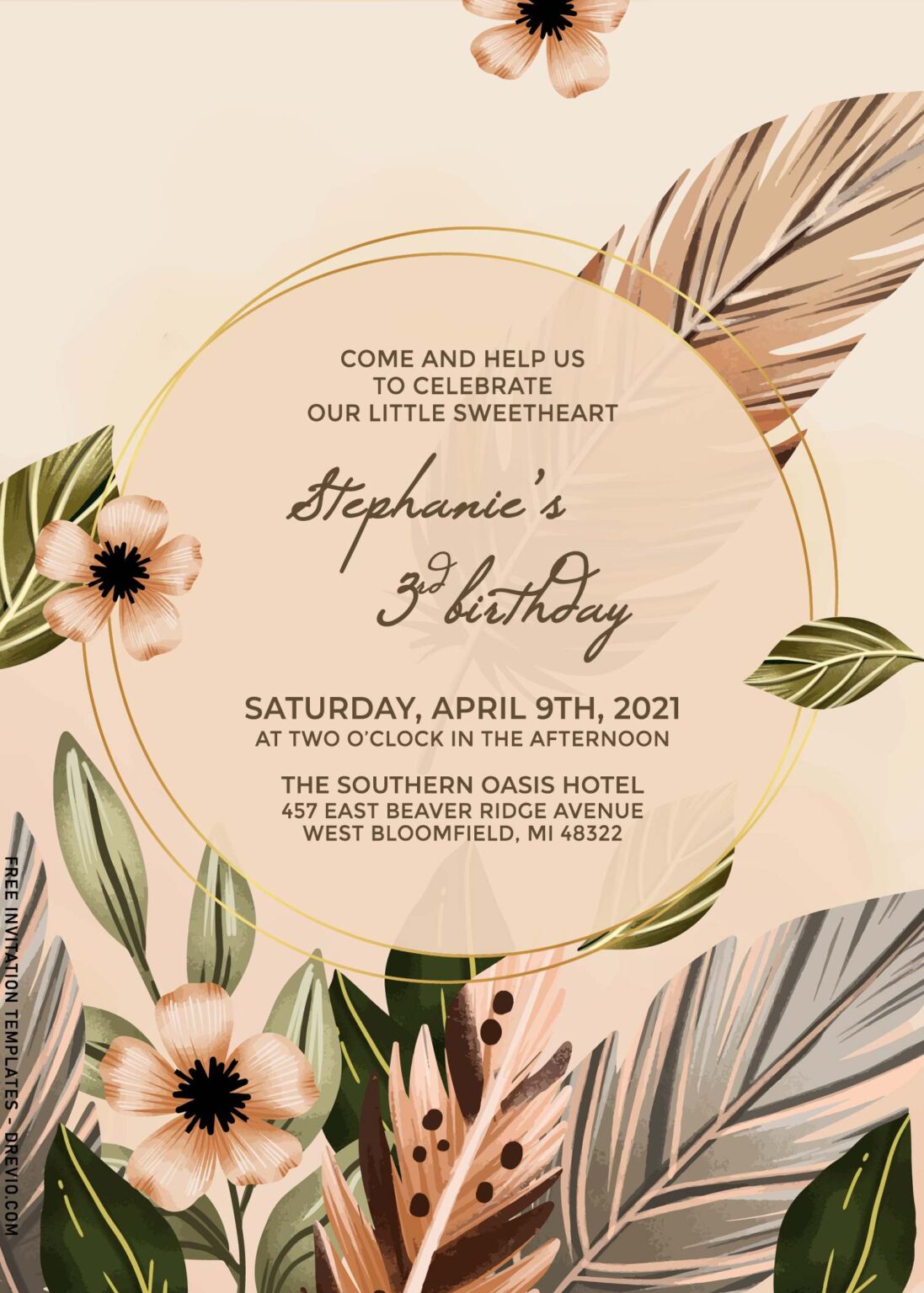 9 Playful Romantic Boho Wedding And Birthday Invitation Templates 