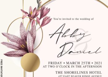 9+ Elegant Lily Wedding Invitation Templates