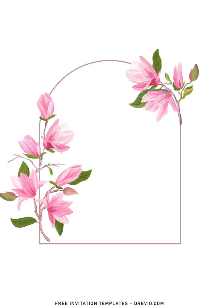 9+ Modern Magnolia Arch Floral Wedding Invitation Templates with floral arch wedding