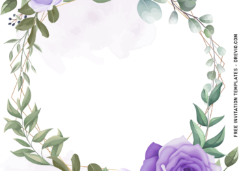 10+ Beautiful Purple And Light Blue Roses Birthday Invitation Templates