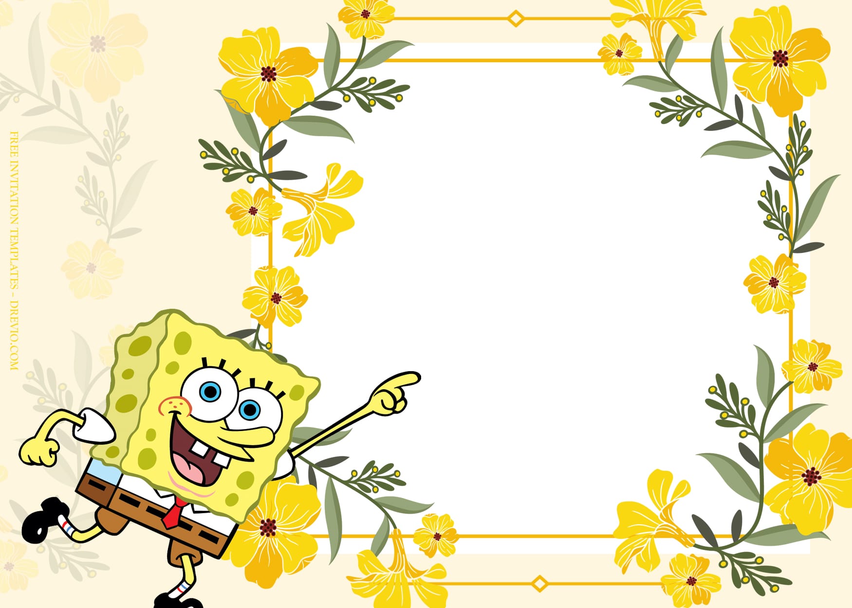 10+ Adventure Together Spongebob Squarepants Birthday Invitation Templates Type Nine