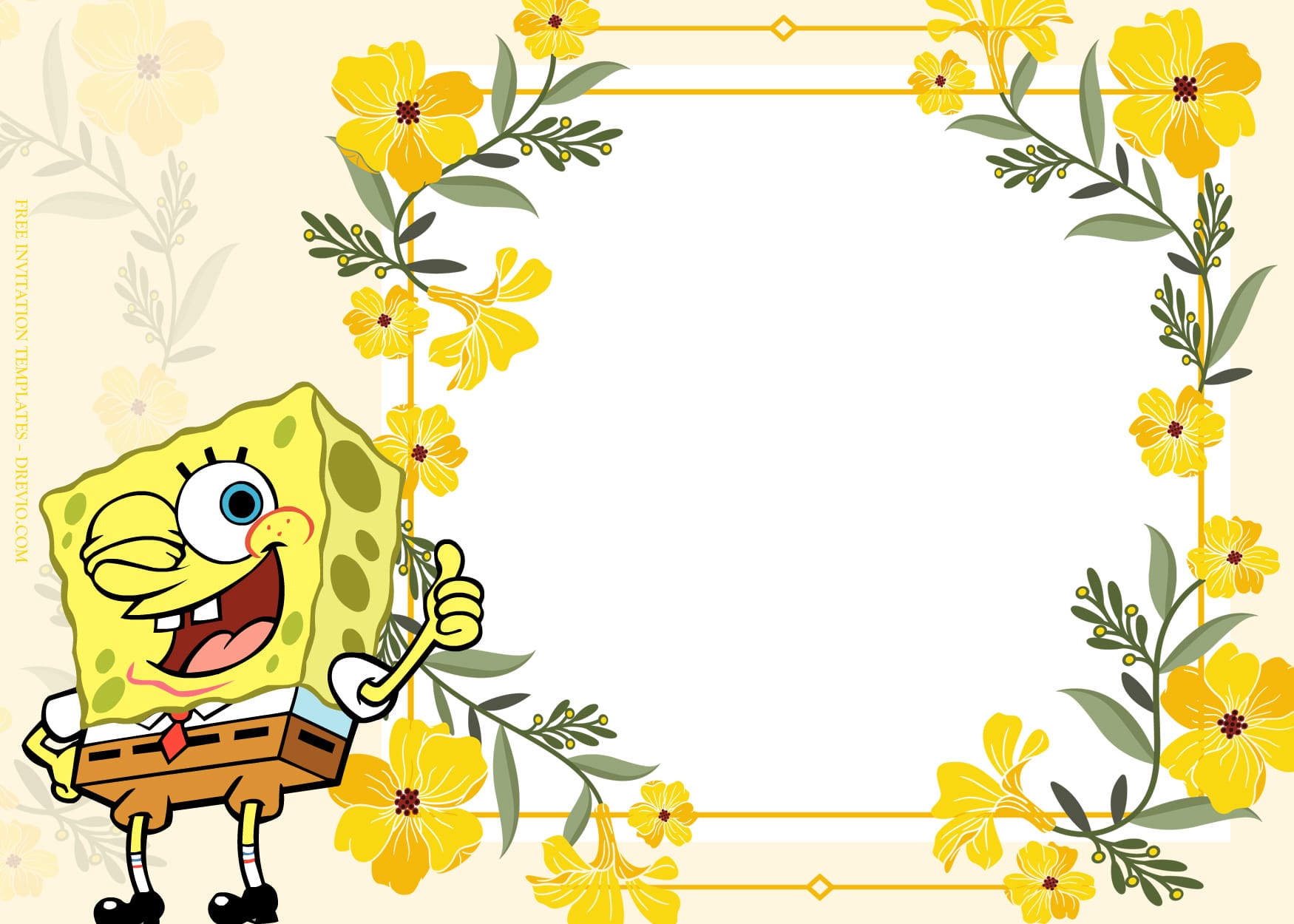 10+ Adventure Together Spongebob Squarepants Birthday Invitation Templates Type Six