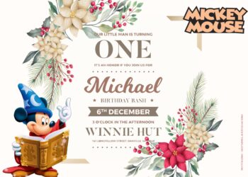 10+ Mickey Mouse Party Fantasia Birthday Invitation Templates Title