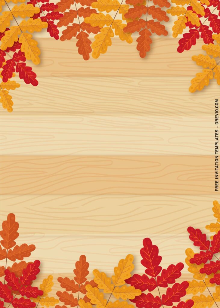 11+ Beautiful Rustic Fall 50th Birthday Invitation Templates with maple leaves