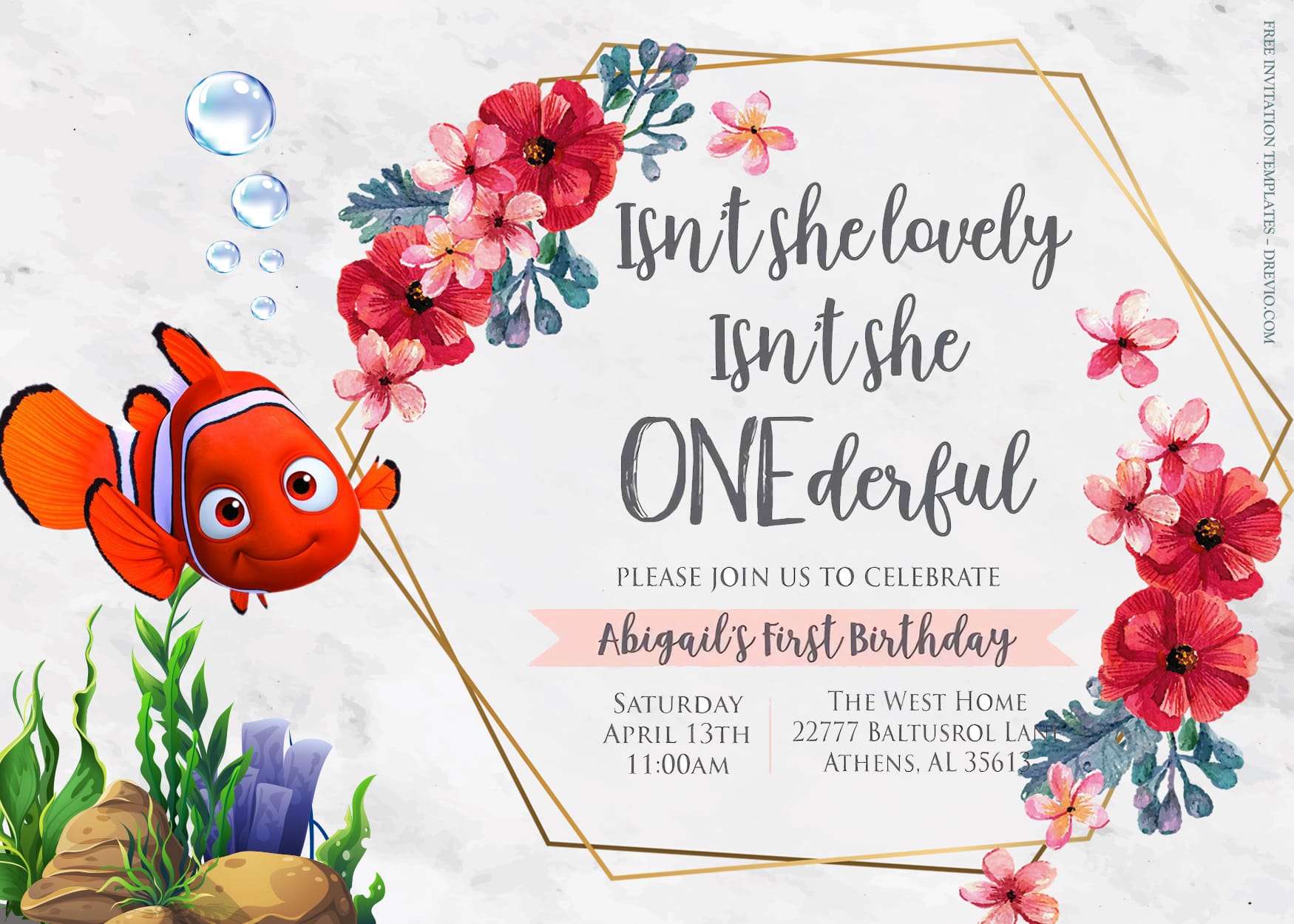 11+ Find And Lost In Finding Nemo Birthday Invitation Templates Title