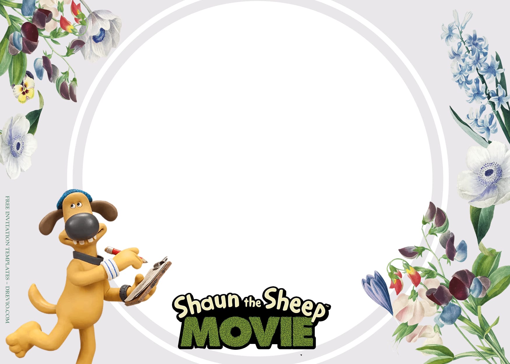 11+ Shaun The Sheep Goes Action Birthday Invitation Templates Type Eight