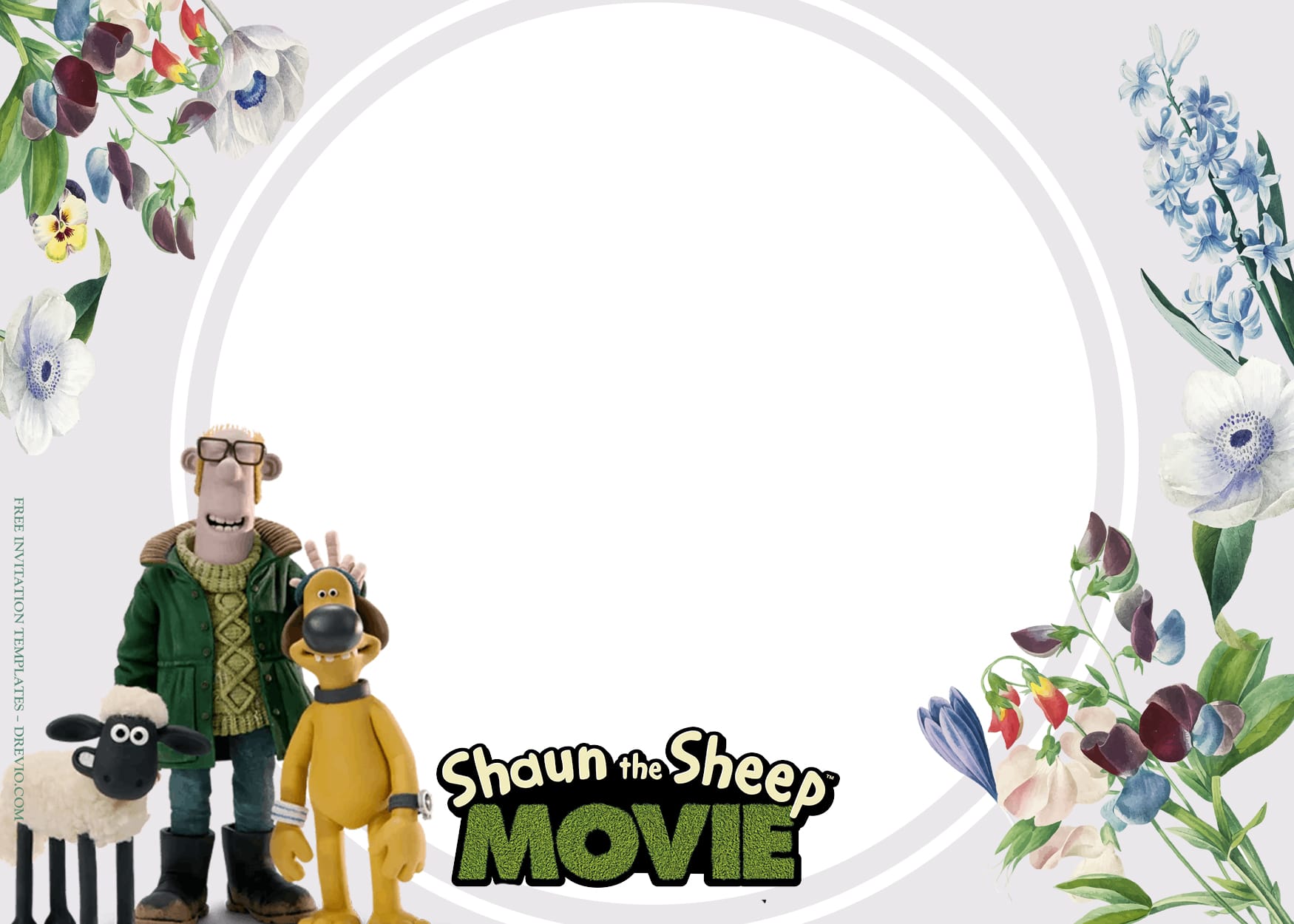 11+ Shaun The Sheep Goes Action Birthday Invitation Templates Type Five