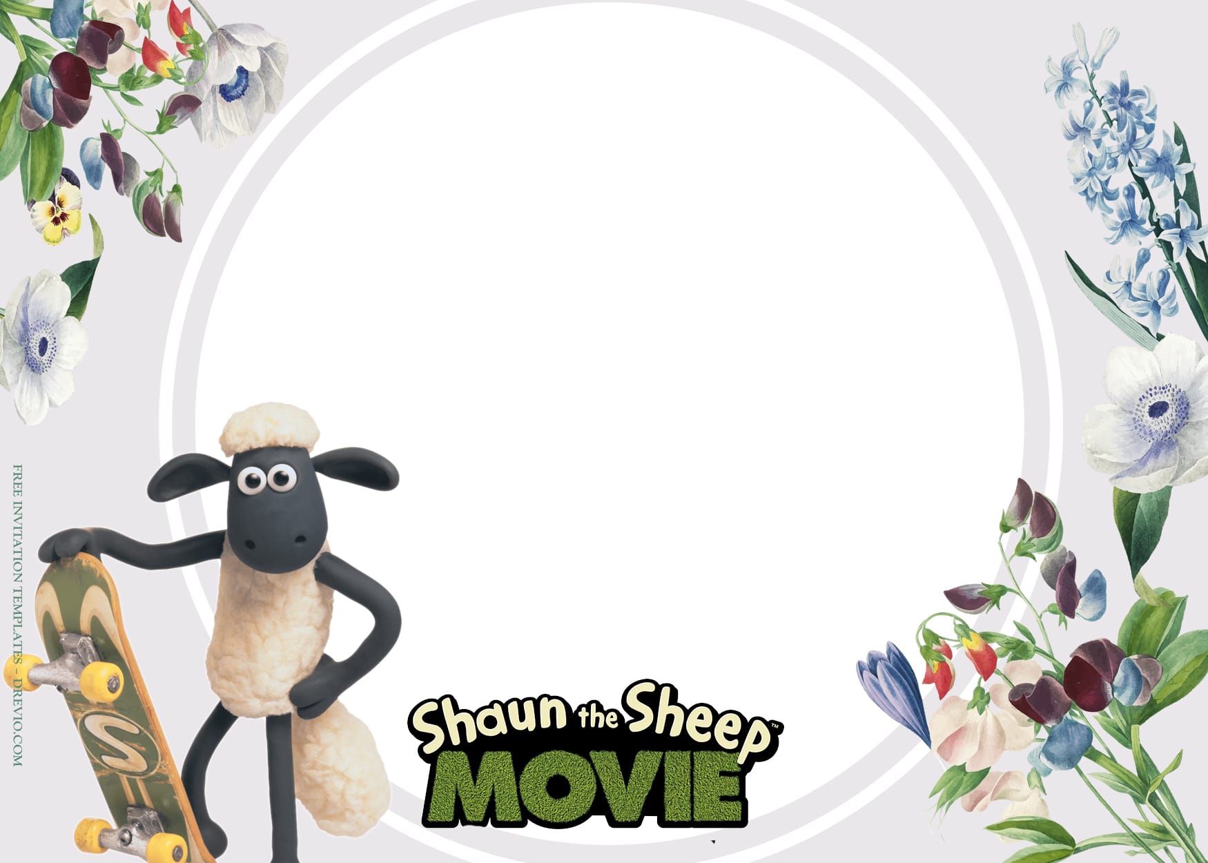 11+ Shaun The Sheep Goes Action Birthday Invitation Templates Type Nine