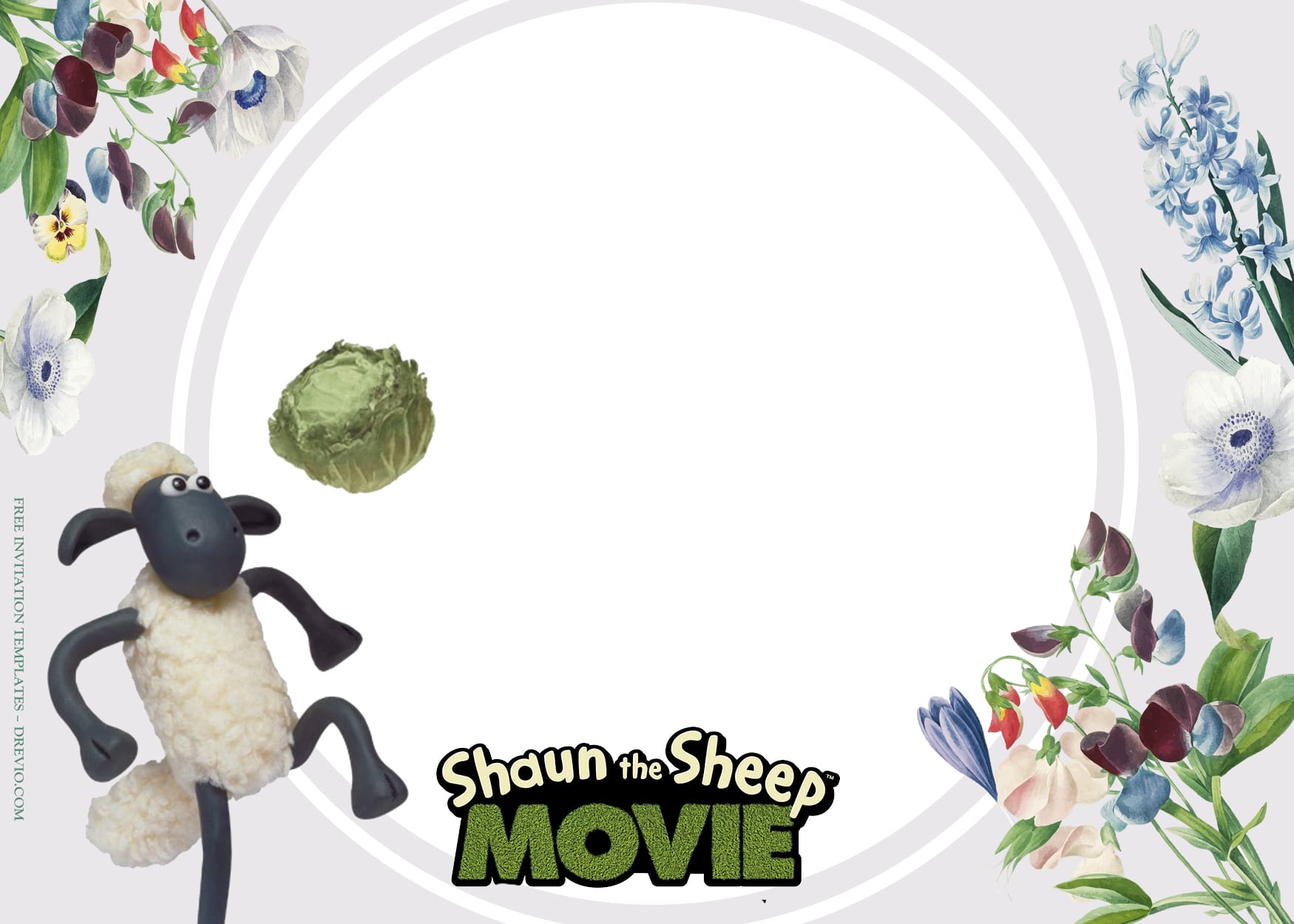 11+ Shaun The Sheep Goes Action Birthday Invitation Templates Type Six