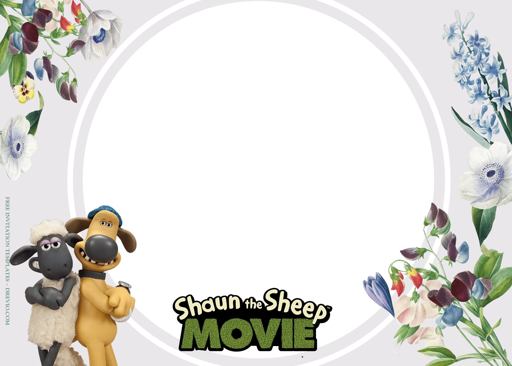 11+ Shaun The Sheep Goes Action Birthday Invitation Templates Type Three