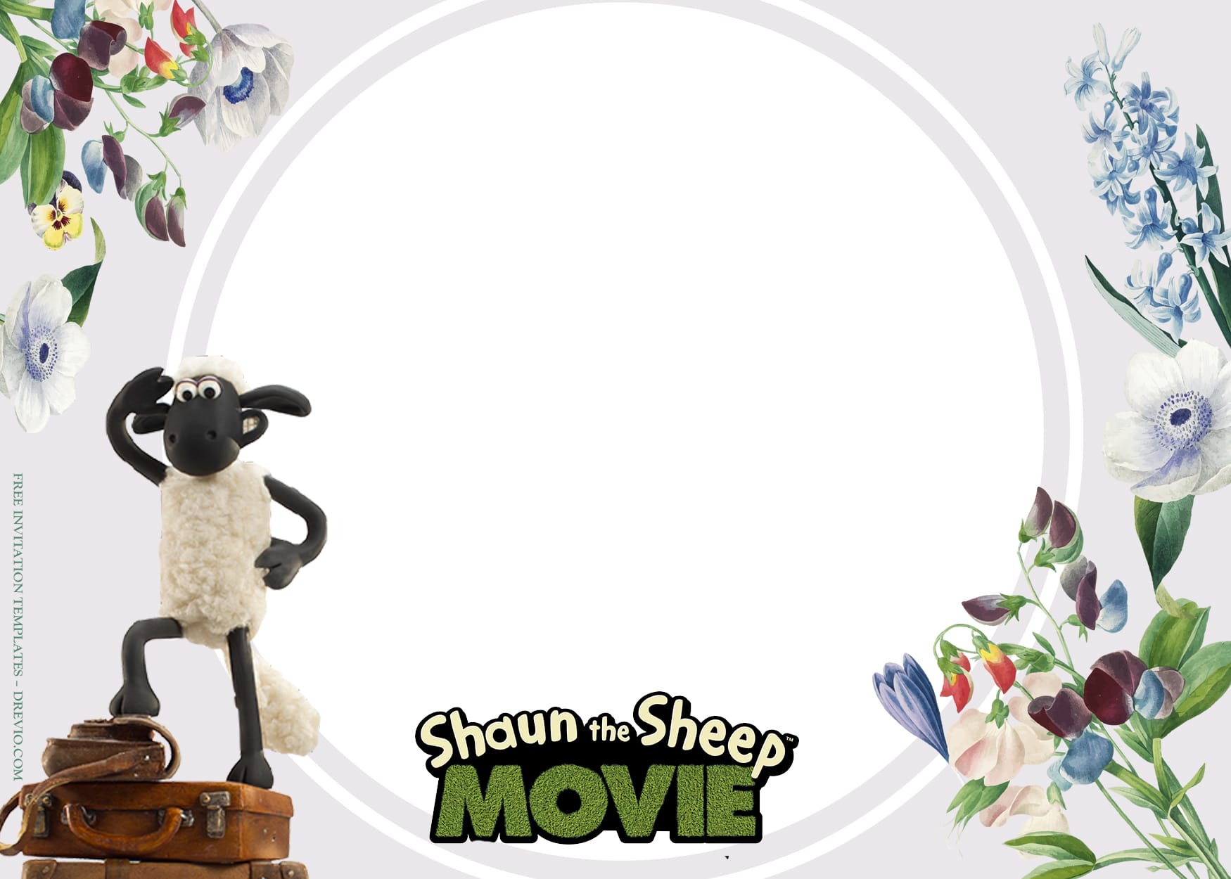 11+ Shaun The Sheep Goes Action Birthday Invitation Templates Type Two
