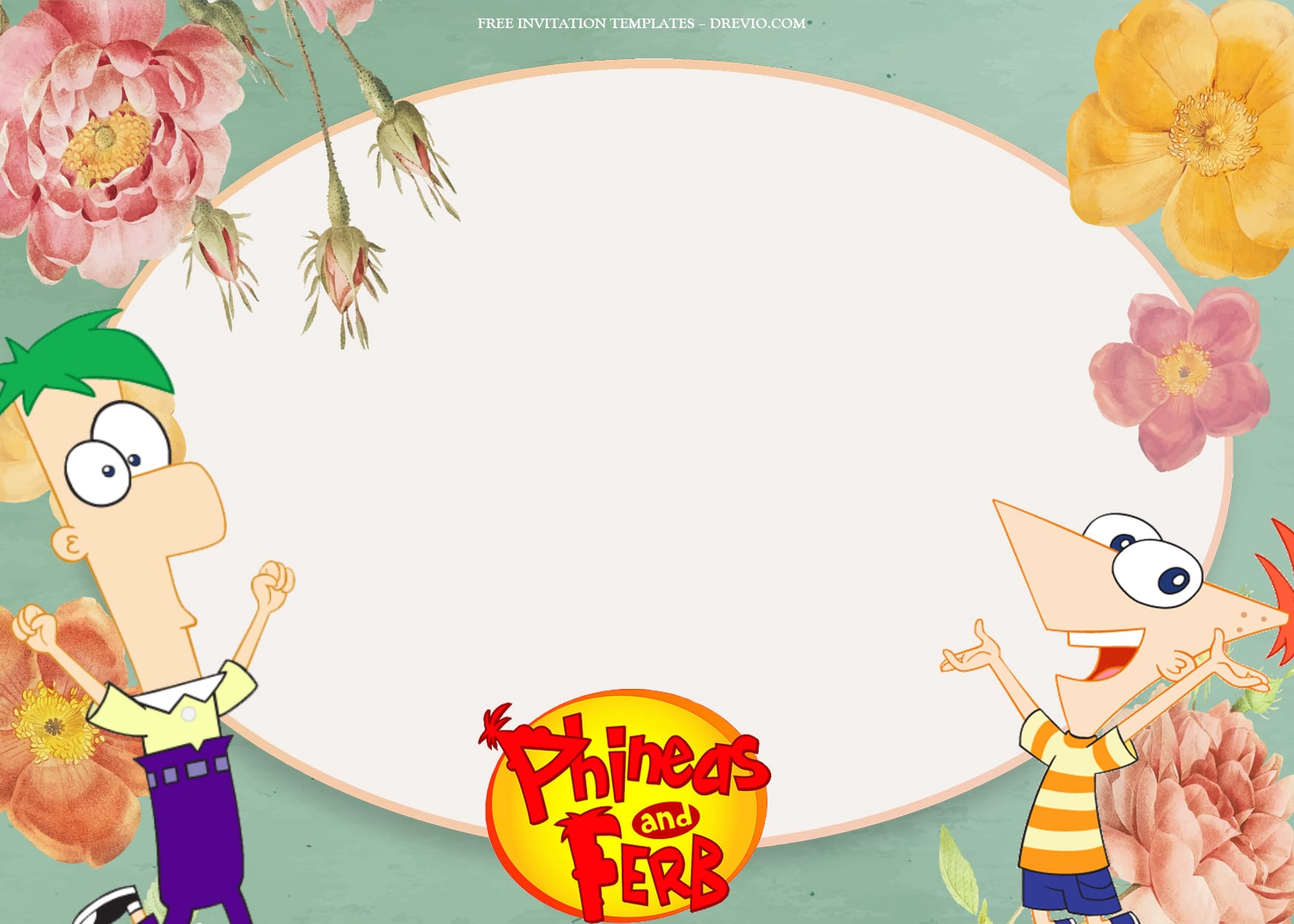 7+ Adventure Together Phineas And Ferb Birthday Invitation Templates Type Five