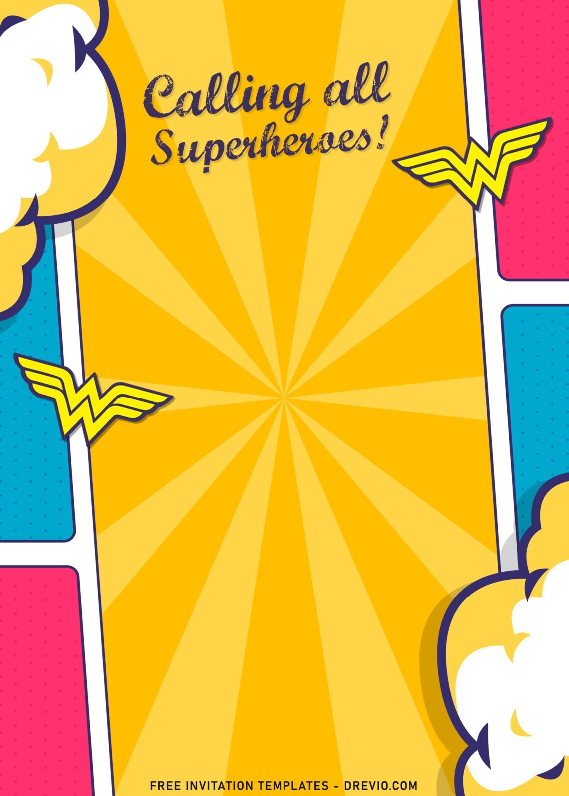 7-bright-and-colorful-supergirl-birthday-invitation-templates