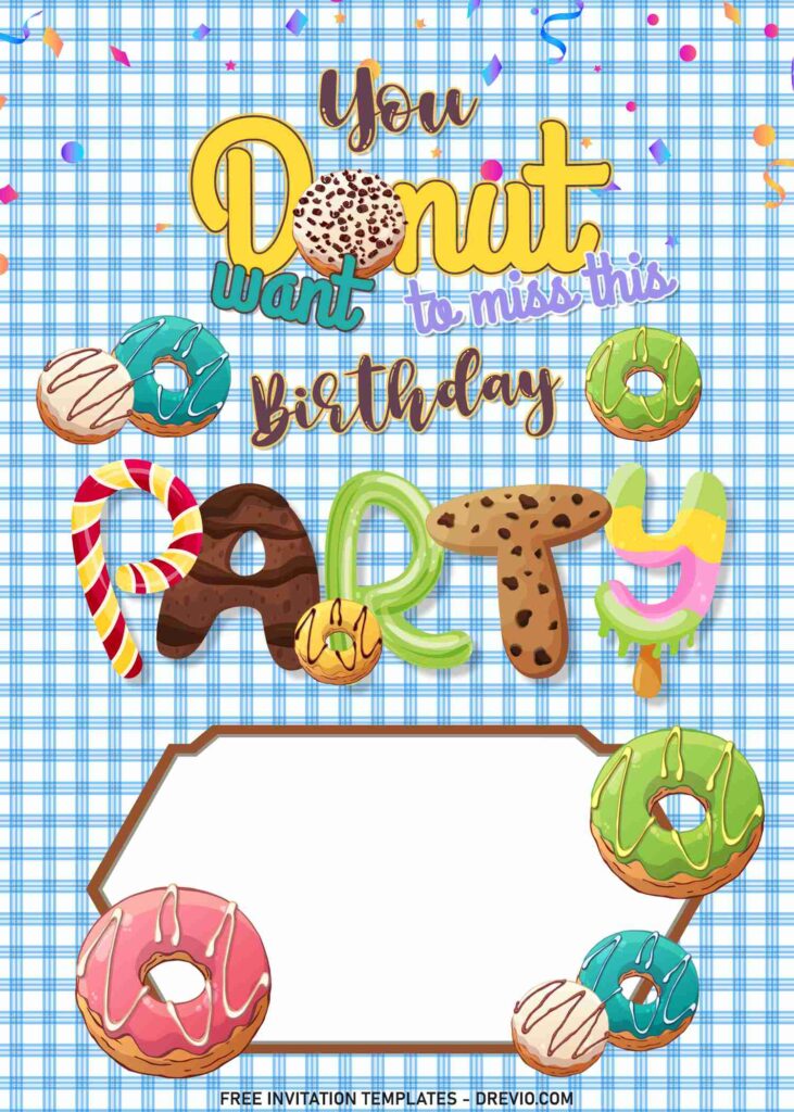 Invitation Template of 7+ Donut Want Miss This Themed Sweet Birthday Invitation Templates 6