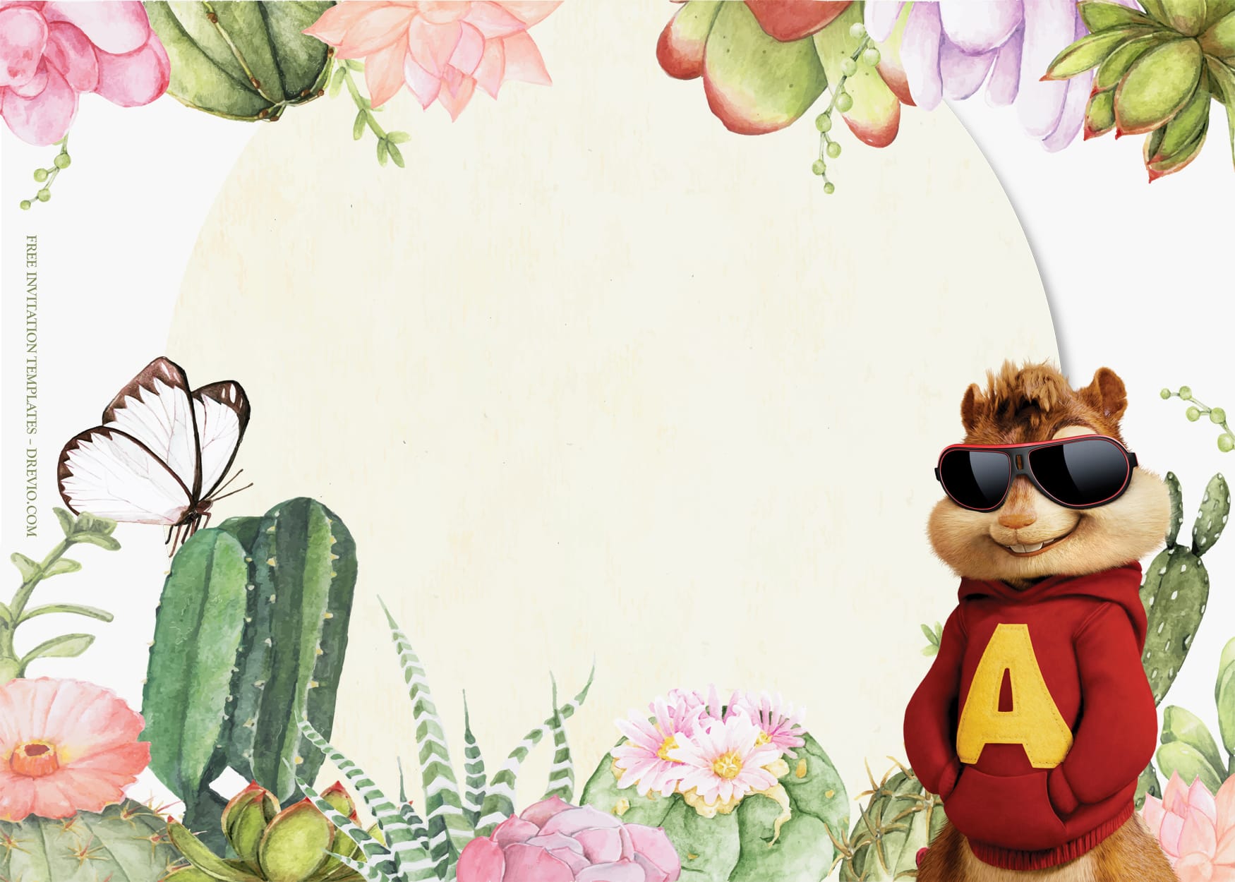 7+ Dancing And Singing Alvin And The Chipmunks Birthday Invitation Templates Type Six