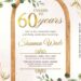 7+ Simple And Elegant Cheers To 60 Years Invitation Templates With Vines