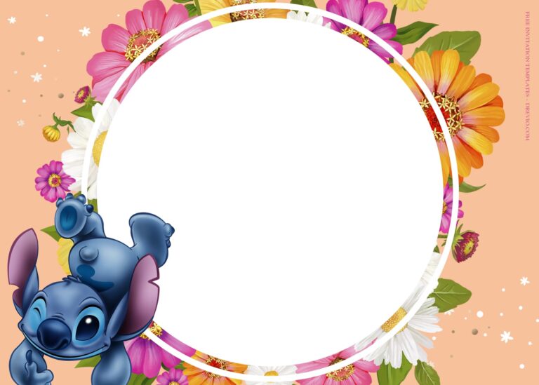 7 Lilo And Stitch Hula Summer Birthday Invitation Templates Type Three 