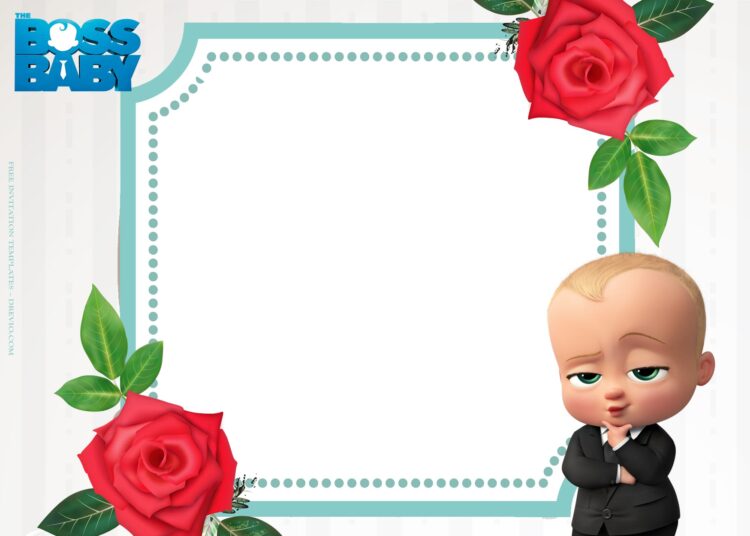 7+ Rose Of Love With Baby Boss Birthday Invitation Templates - Drevio ...