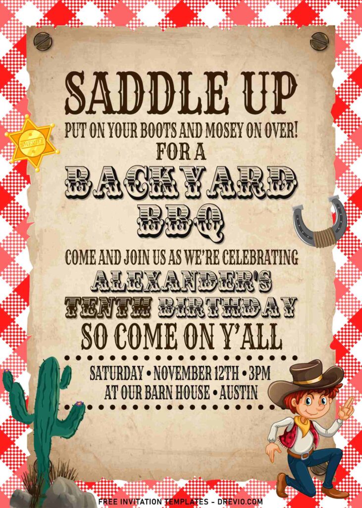 7+ Saddle Up Wild West Theme Birthday Invitation Templates