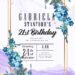 7+ Violet Marble And Floral Stunning Birthday Invitation Templates