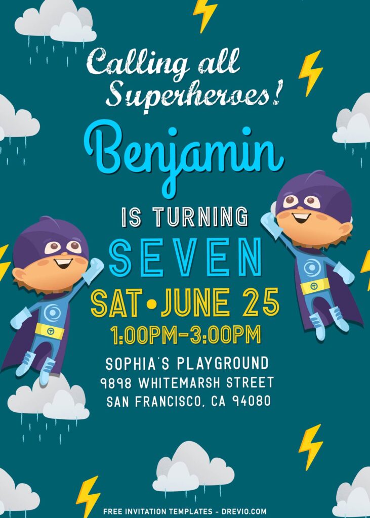 7+ Incredible Superhero Cape Birthday Invitation Templates
