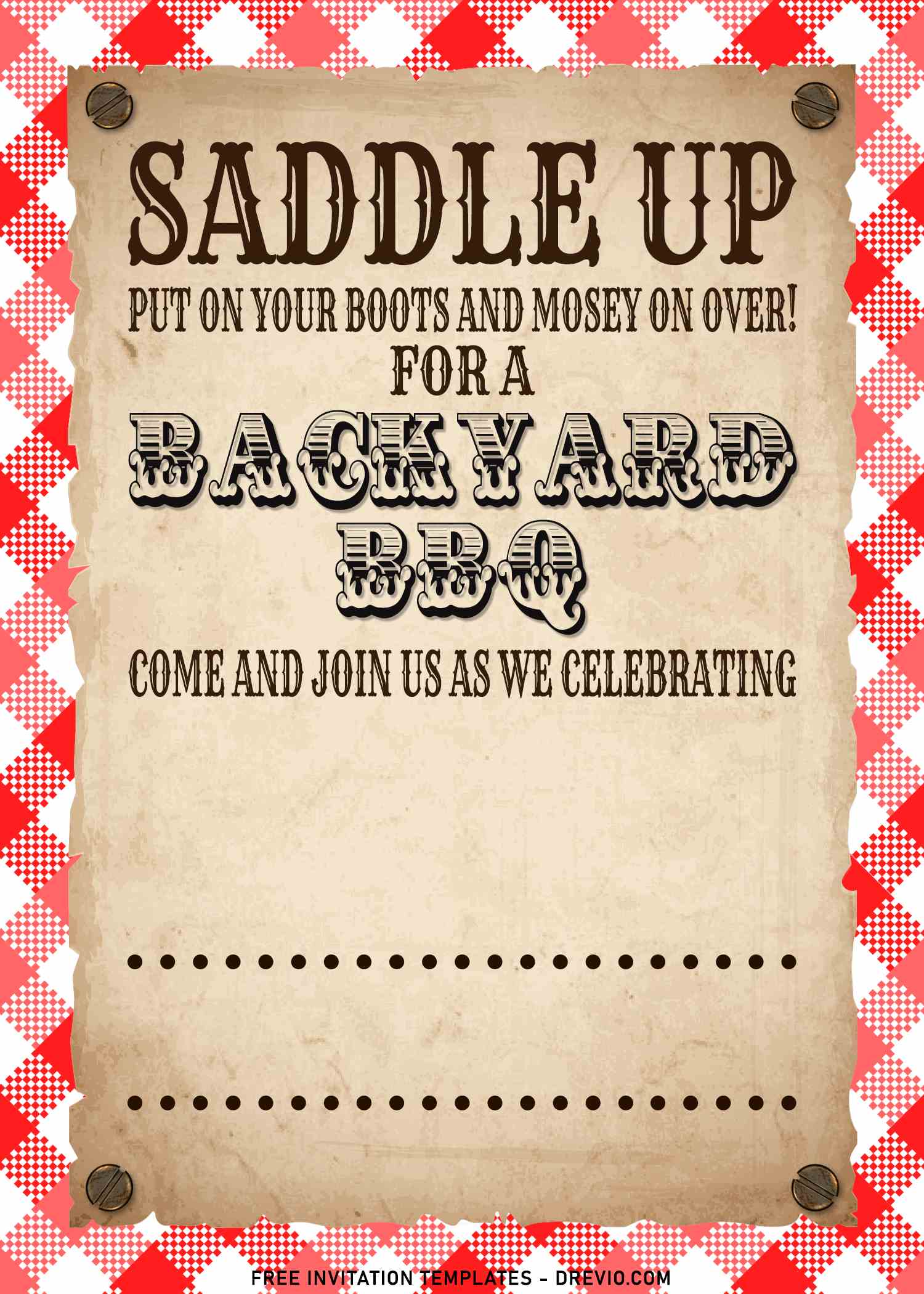 7+ saddle up wild west theme birthday invitation templates
